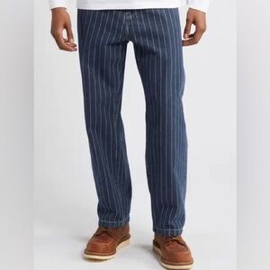 Carhartt Men's Navy Pinstripe Jeans